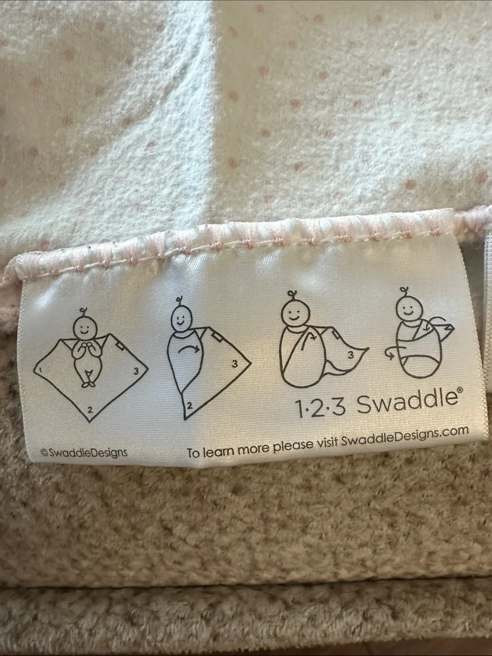 Soft White Microdot Swaddle